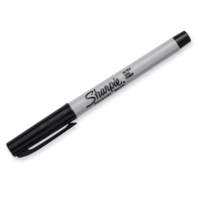 Sharpie Permanent Marker, Ultra Fine Tip, Black, 5/Pack (37665PP)