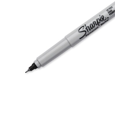Sharpie Permanent Markers, Ultra Fine Tip, Black, 5/Pack (37665)