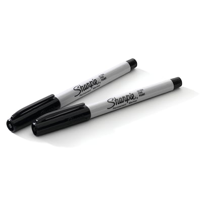 Sharpie Permanent Marker, Ultra Fine Tip, Black, 5/Pack (37665PP)