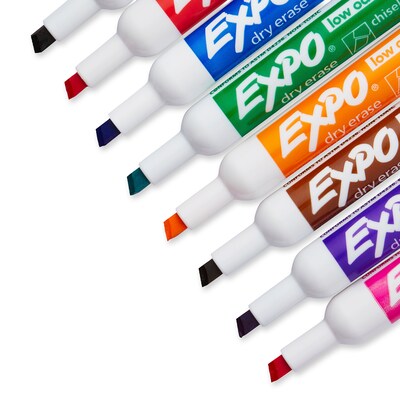 Expo Dry Erase Markers, Chisel Tip, Assorted, 8/Pack (80678)