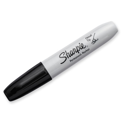 Sharpie Tank Permanent Marker, Chisel Tip, Black, 4/Pack (38264PP)