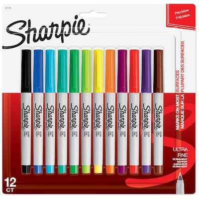 SHARPIE Color Burst Permanent Markers, 24 Count & Permanent Markers,  Portrait Colors, Fine Point, Assorted, 12 Count & Color Burst Permanent  Markers