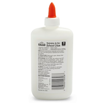 Elmer's Washable Removable School Glue, 7.625 oz., White (E308)
