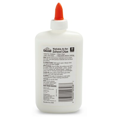 Elmer's WashableRemovable School Glue, 7.625 oz., White (E308)