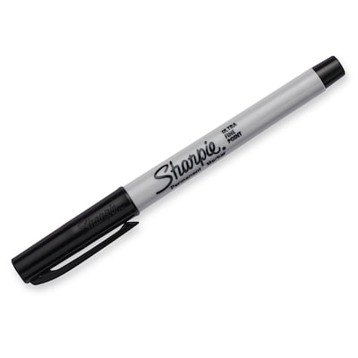 Sharpie Permanent Marker, Ultra Fine Tip, Black, Dozen (37001)