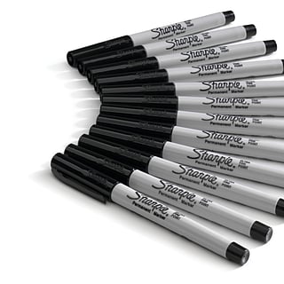 Sharpie® Metallic Fine Point Permanent Markers, Fine Bullet Tip, Metallic  Silver, Dozen