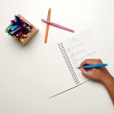 Paper Mate Flair Felt Pens, Medium Point, 0.7mm, Assorted Ink, 24/Pack (1978998)