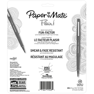 Paper Mate Flair Porous Felt Tip Pen Medium Point Black Black