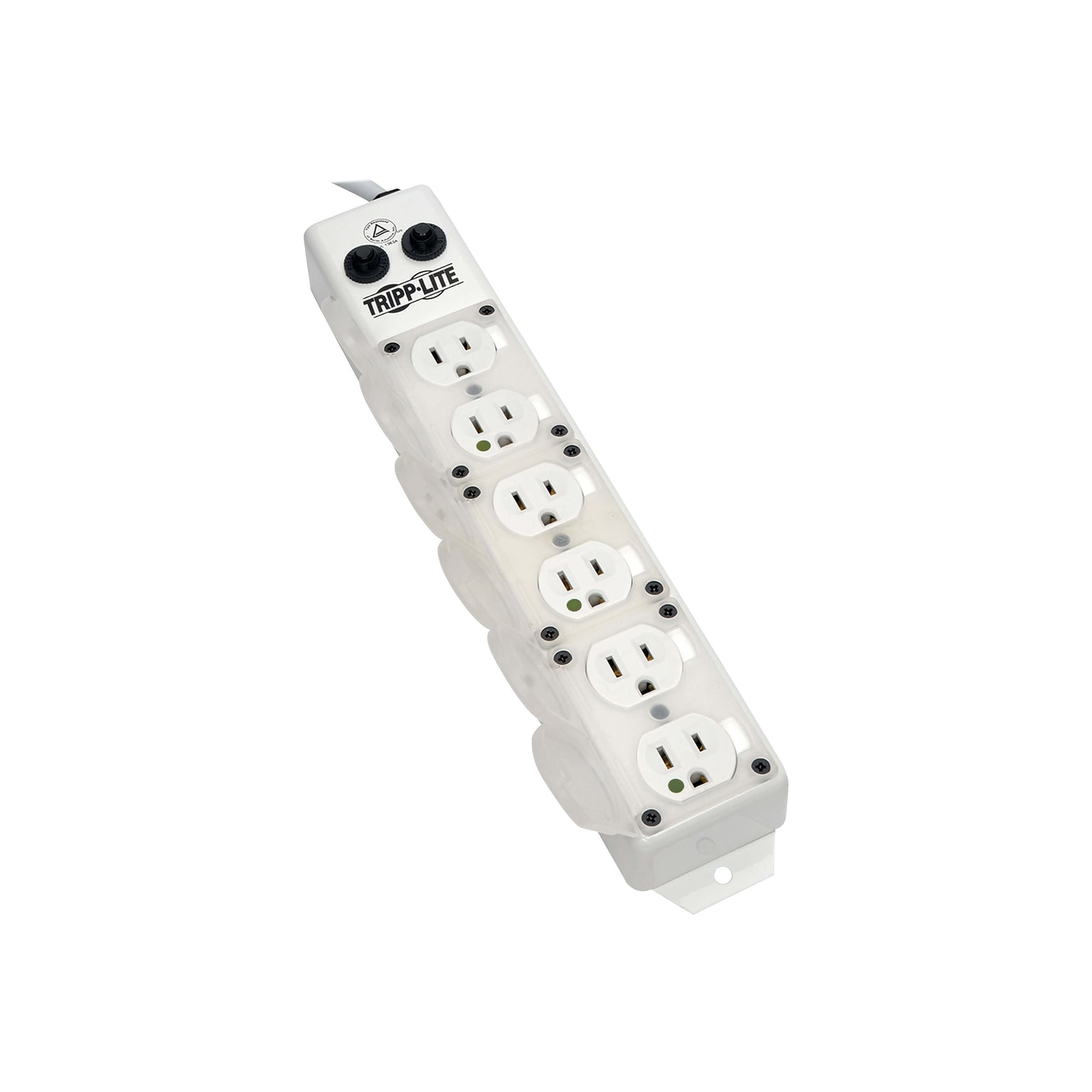 Tripp Lite Safe IT 6 Outlet Power Strip, 15, White (PS-615-HG-OEMRA)
