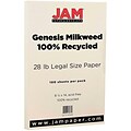 JAM Paper Recycled Legal 28lb Paper, 8.5 x 14, Genesis Husk, 500 Sheets/Ream (13215266B)