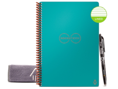Rocketbook Core Professional Notebooks, 6" x 8.8", College Ruled, 18 Sheets, Blue (EVR2-E-RCCCEFR)