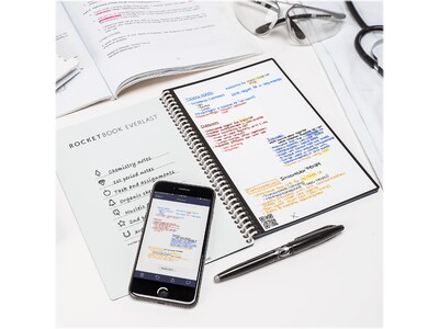 Rocketbook Core Professional Notebook, 6" x 8.8", College Ruled, 18 Sheets, Teal (EVR2-E-RCCCEFR)