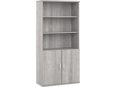 Bush Business Furniture Studio A 73H 5-Shelf Bookcase with Adjustable Shelves, Platinum Gray Lamina