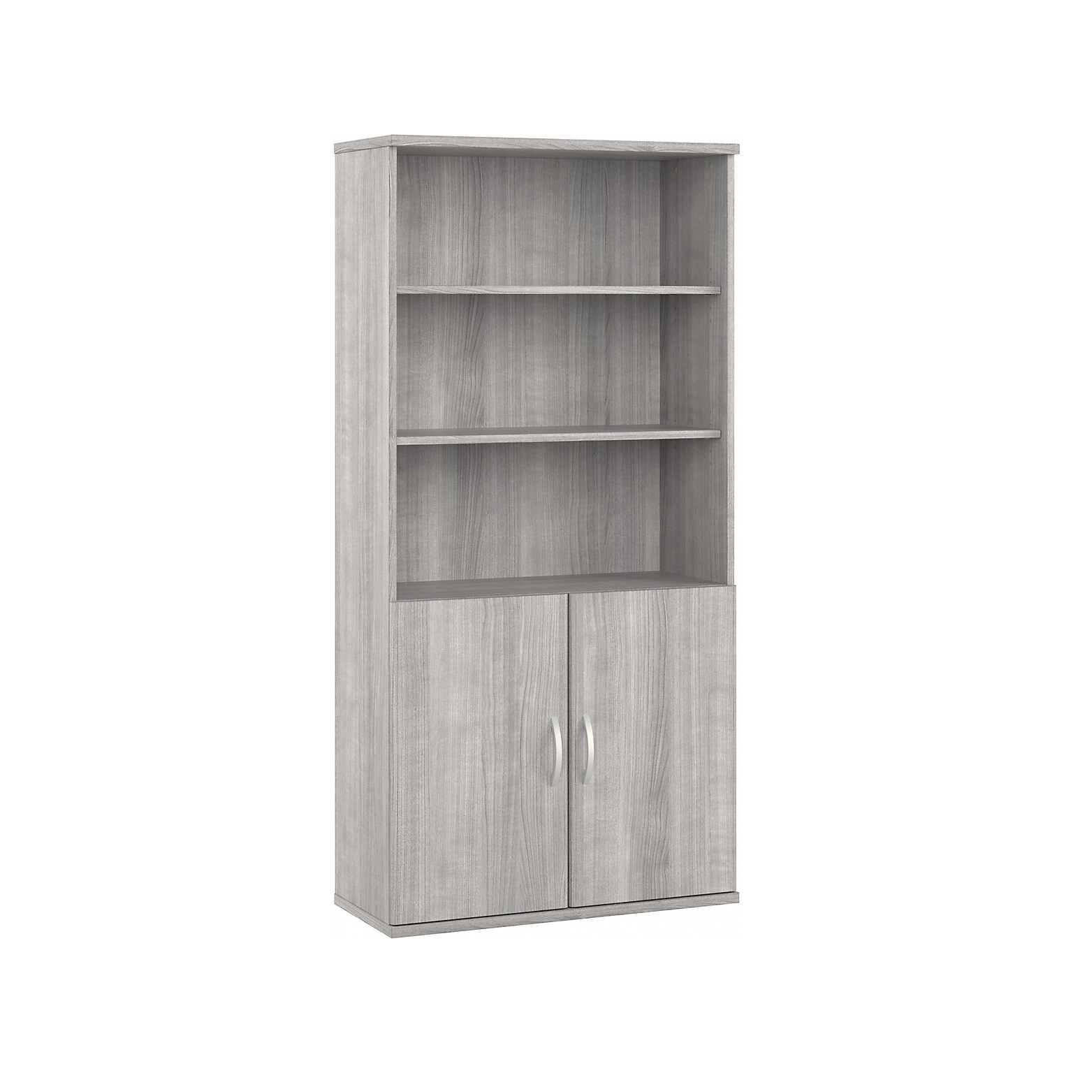 Bush Business Furniture Studio A 73H 5-Shelf Bookcase with Adjustable Shelves, Platinum Gray Laminated Wood (STA010PG)