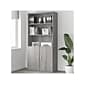 Bush Business Furniture Studio A 73"H 5-Shelf Bookcase with Adjustable Shelves, Platinum Gray Laminated Wood (STA010PG)