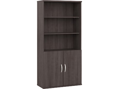 Bush Business Furniture Studio A 73H 5-Shelf Bookcase with Adjustable Shelves, Storm Gray Laminated