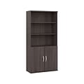 Bush Business Furniture Studio A 73H 5-Shelf Bookcase with Adjustable Shelves, Storm Gray Laminated