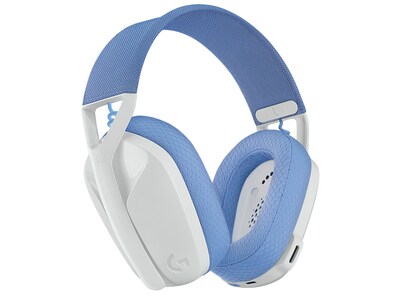 Logitech G435 Noise Canceling Bluetooth Over-the-Ear Gaming Headset, Off-White/Lilac (981-001073)