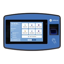 uAttend Biometric Fingerprint Touch Tablet Time Clock System, Blue/Black (NX2500)