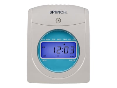 uPunch Auto-Align Digital Time Clock Bundle, White (SB1200)