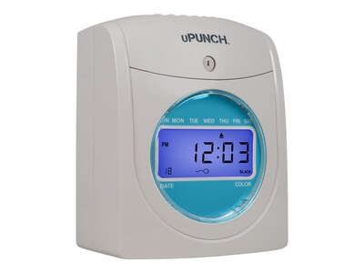 uPunch Auto-Align Digital Time Clock Bundle, White (SB1200)