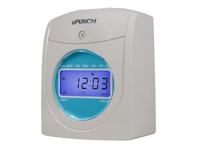 uPunch Auto-Align Digital Time Clock Bundle, White (SB1200)