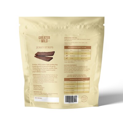 Greater Wild Tender Jerky Strips for Dogs, Chicken, 17.6 oz. (PGN300010)