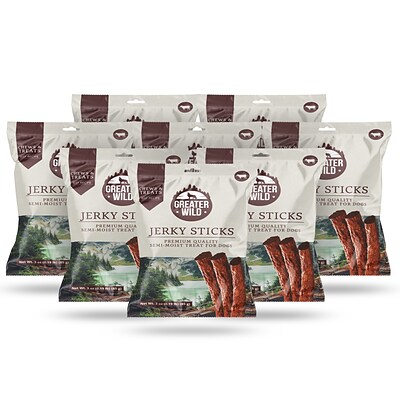 Greater Wild Tender Jerky Sticks for Dogs, Beef, 3 oz., 8/Pack (TBN203131)