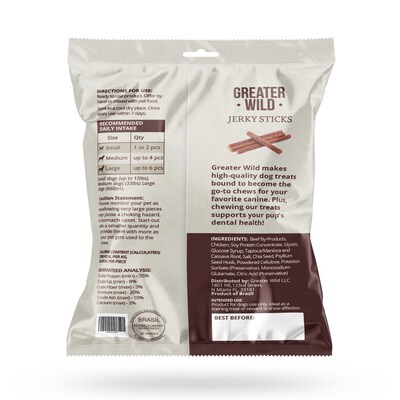 Greater Wild Tender Jerky Sticks for Dogs, Beef, 3 oz., 8/Pack (TBN203131)