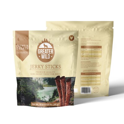 Greater Wild Tender Jerky Sticks for Dogs, Chicken, 10 oz. (PGN300005)