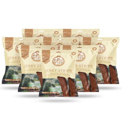 Greater Wild Tender Jerky Strips for Dogs, Chicken, 2.3 oz., 8/Pack (TBN203134)