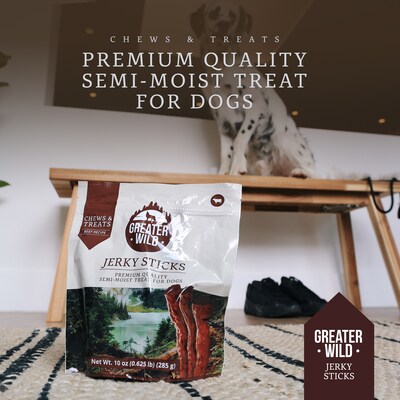 Greater Wild Tender Jerky Sticks for Dogs, Beef, 17.6 oz. (PGN300003)