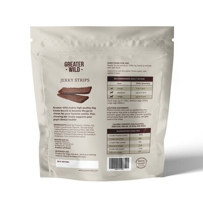 Greater Wild Tender Jerky Strips for Dogs, Beef, 17.6 oz., 2/Pack (TBN203096)