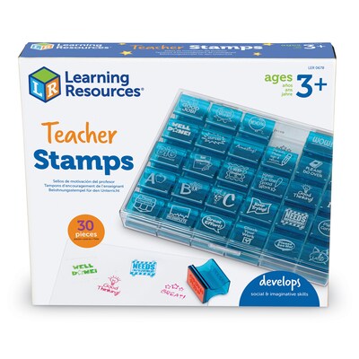 Learning Resources Jumbo Illustrated Teacher Stamps, 1.5" x 1.5", 30/Set (LER0678)