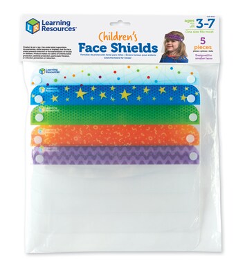 Learning Resources Reusable Fully Assembled Face Shield, Clear Visor (LER4363)