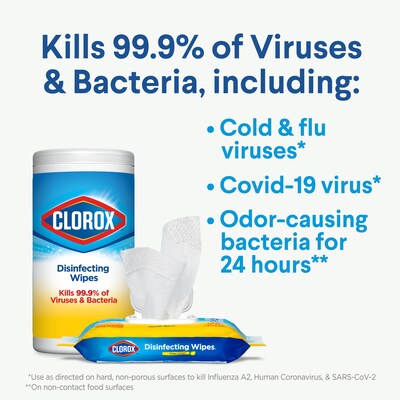 Clorox Disinfecting Wipes Value Pack, Bleach Free Cleaning Wipes - 105 Wipes (30112)