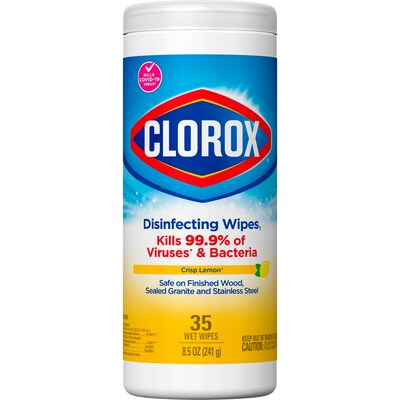 Clorox Disinfecting Wipes, Bleach Free Cleaning Wipes, Crisp Lemon - 35 Wipes (01594)