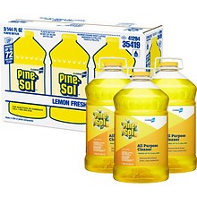 CloroxPro™ Pine-Sol® All Purpose Cleaner, Lemon Fresh,144 Ounces Each (Pack of 3) (35419) (Package m