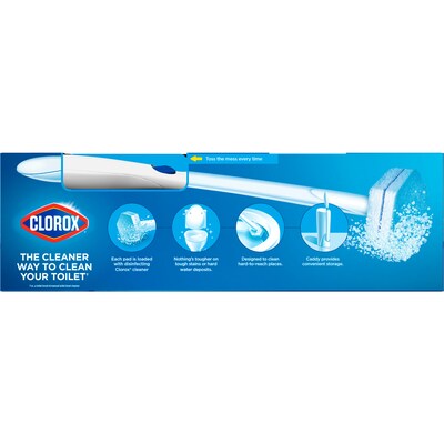 Clorox® ToiletWand® Disposable Toilet Cleaning System, ToiletWand®, Storage Caddy and 6 Disinfecting ToiletWand® Refill Heads