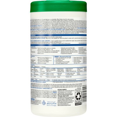 Clorox Healthcare Hydrogen Peroxide Cleaner Disinfectant Wipes, 155 Count Canister (30825)