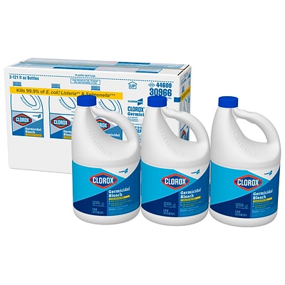 CloroxPro™ Clorox® Germicidal Bleach, Concentrated, 121 Ounces Each (Pack of 3) (30966) Packaging May Vary