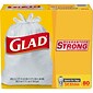 Glad® Medium Quick-Tie® Trash Bags - ForceFlex® 13 Gallon White Trash Bag, Unscented - 80 Count (70403)