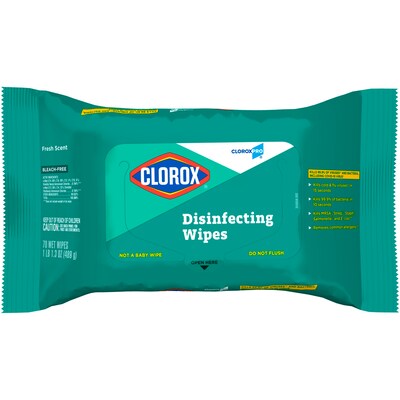 CloroxPro Disinfecting Wipes, Fresh Scent, 70 Count (Package May Vary)