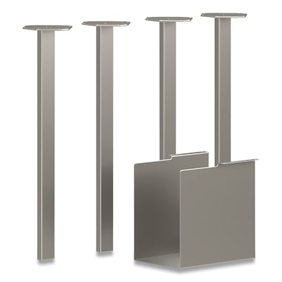 HON Coze Table Legs, 5.75 x 28, Silver, 4/Pack (HONHLCPL29USPR6)