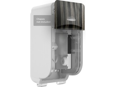 Kimberly-Clark Professional ICON Faceplate for Coreless Two-Roll Vertical Toilet Paper Dispensers, Ebony Woodgrain (58831)
