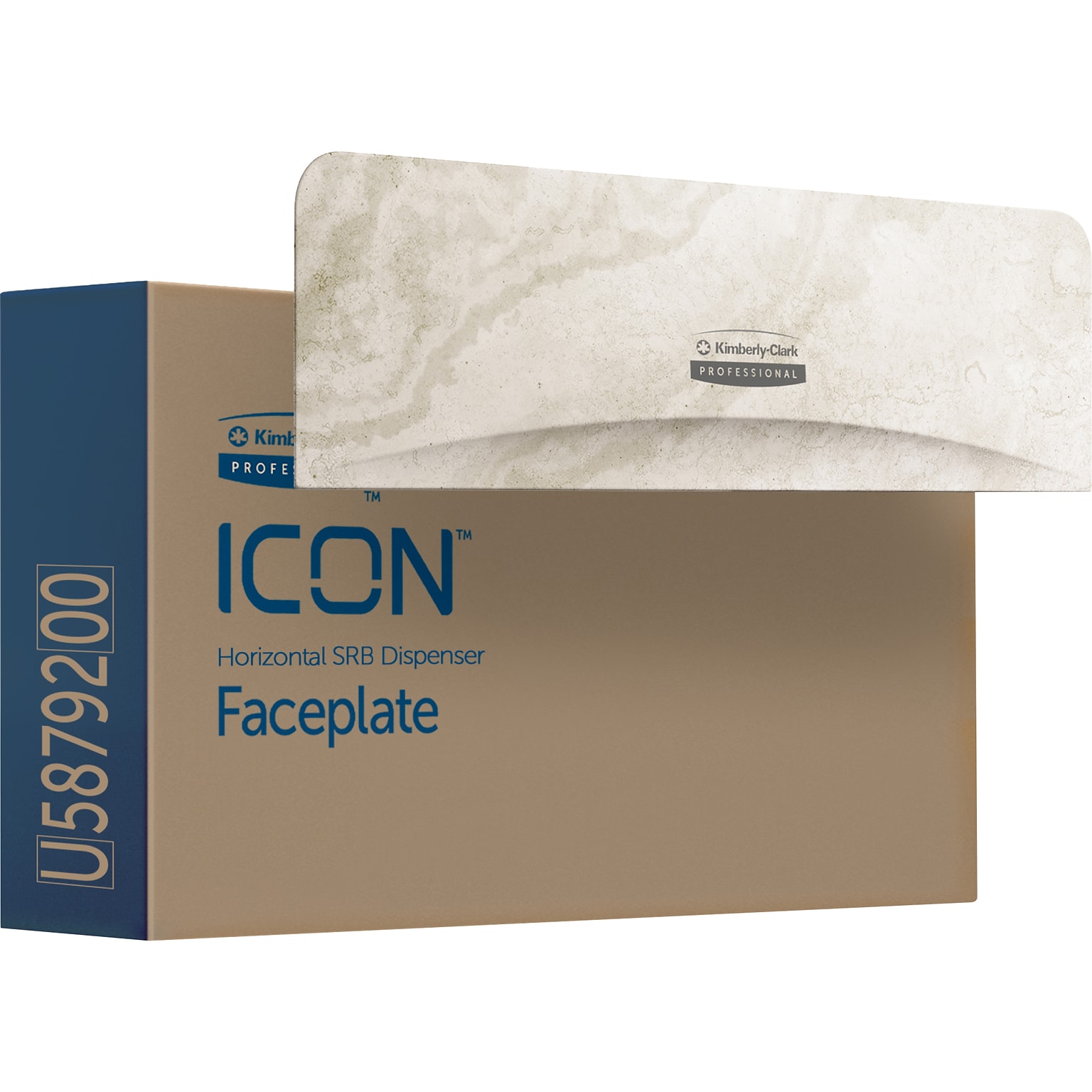 Kimberly-Clark Professional ICON Faceplate for Coreless Two-Roll Horizontal Toilet Paper Dispensers, Warm Marble (58792)