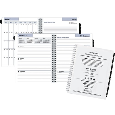 2023 AT-A-GLANCE DayMinder Executive 8.75 x 7 Weekly & Monthly Planner Refill, White/Blue (G545-50-23)