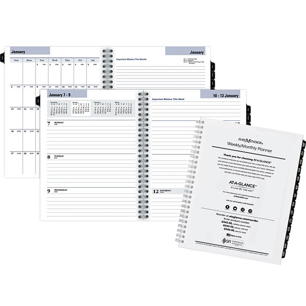 2023 AT-A-GLANCE DayMinder Executive 8.75 x 7 Weekly & Monthly Planner Refill, White/Blue (G545-50-23)