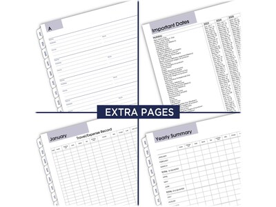 2023 AT-A-GLANCE DayMinder Executive 8.75" x 7" Weekly & Monthly Planner Refill, White/Blue (G545-50-23)