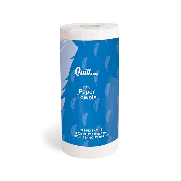 White 100% Recycled 1-Ply Paper Towel Roll (85-Sheets per Roll, 30-Rolls  per Pack)